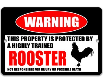 Rooster Sign Chicken Coop Sign Funny Rooster Sign Rooster Decor Barn Sign Chicken Gift Chicken Lover Farm Decor Rooster Gift 8-HIG003