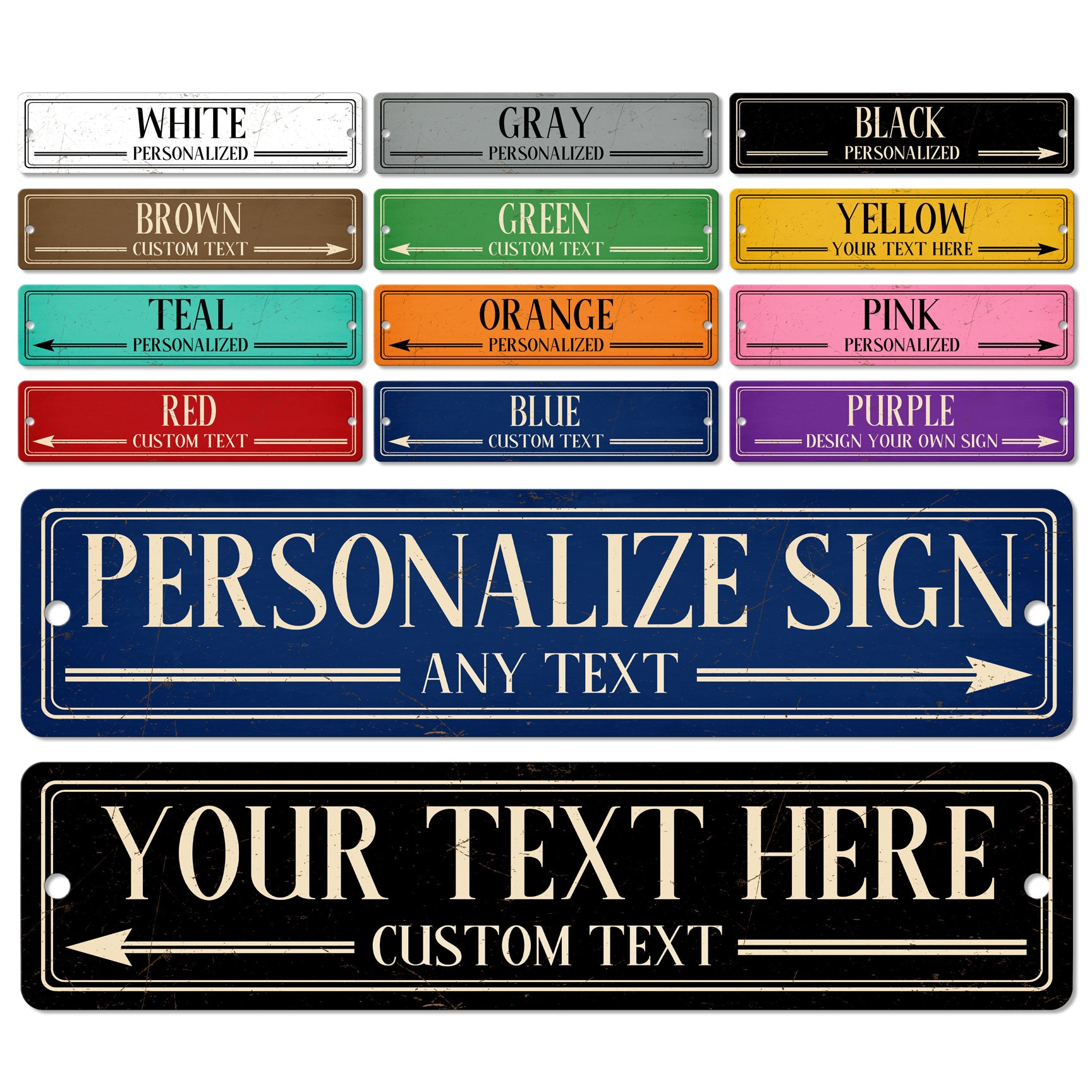 Personalized Metal Sign, Design Your Own Sign, Custom Text Street Sign ...
