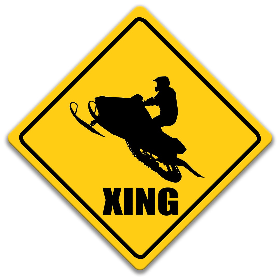 Snowmobile Sign, Snowmobile Crossing Sign, Snowmobile Decor, Snowmobile