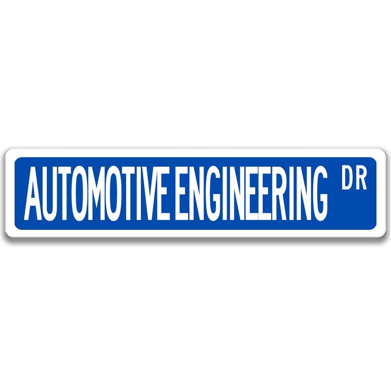 Signe d'ingénieur automobile, cadeau d'ingénieur, cadeau d'ingénieur automobile, décor d'ingénieur, cadeau de graduation d'ingénieur Q-SSO018 Blue Background