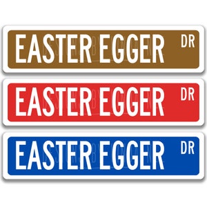 Easter Egger Chicken Sign, Chicken Coop Sign Chicken Gift Chicken Lover Gift Custom Chicken Sign Chicken Owner Gift Metal Sign Z-PIS180