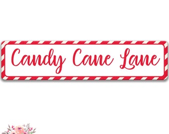 Candy Cane Lane Street Sign Front Door Sign Candy Canes Sign Front Yard Sign Christmas Decor Holiday Decor Mantel Decor Novelty Sign SHO85