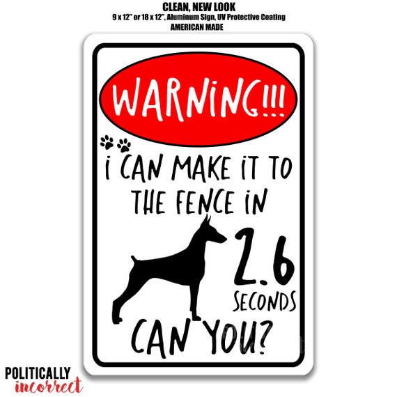 funny doberman warning signs