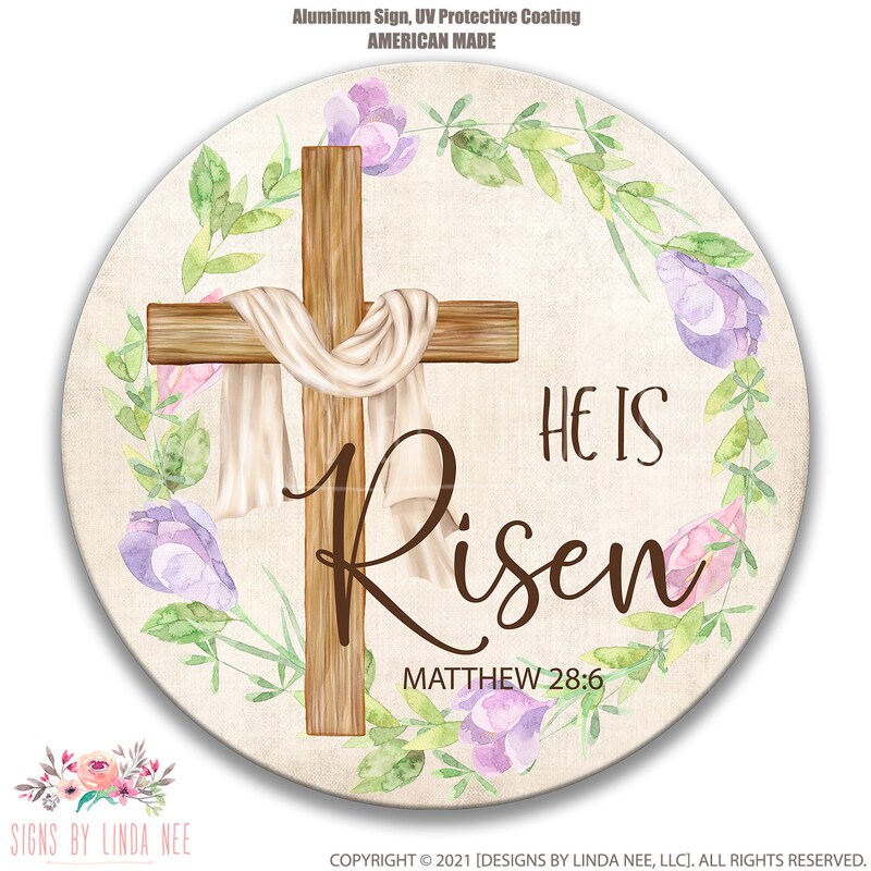 He is Risen Wreath - Etsy