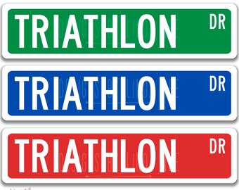 Triathlete Wand Kunst, Swim Bike Run Geschenk, Schwimmen Radfahren Laufen Tricycle Dekor Ironman Schild OCC115