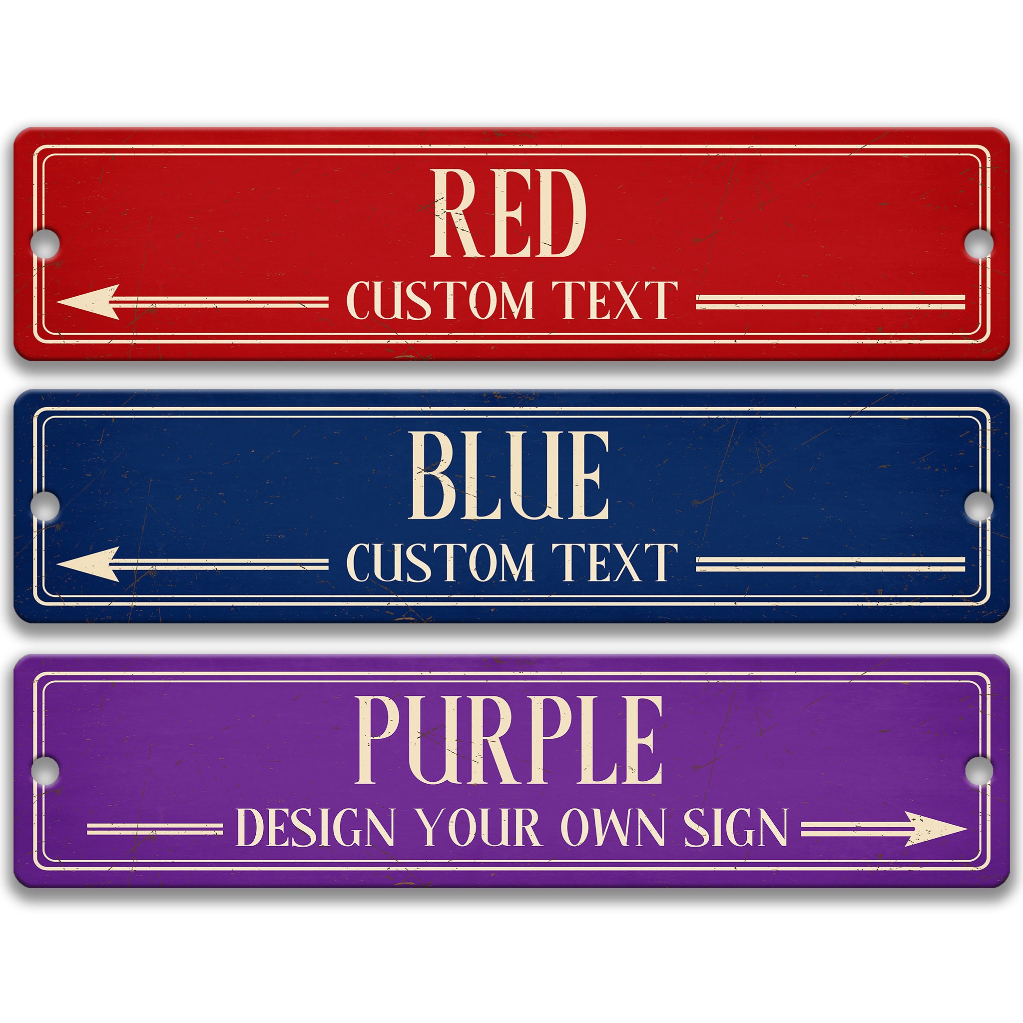 Personalized Metal Sign, Design Your Own Sign, Custom Text Street Sign ...