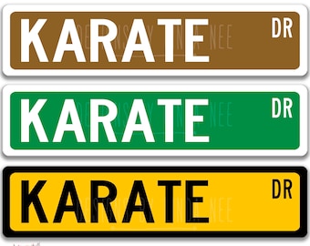 Karate Sign, Karate Wall Decor, Martial Arts, Karate Studio Sign, Karate Belt Gift, Karate Lover Gift, Dojo Decor, Karate Belt Award OCC117