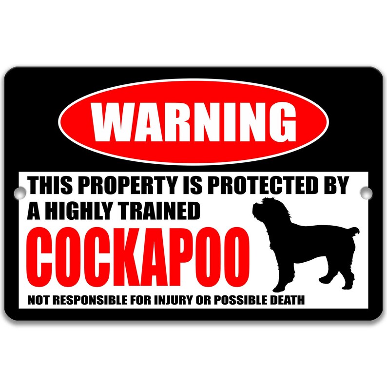 Cockapoo Inside Sign Funny Cockapoo Sign Dog Sign Dog Warning Sign Dog Mom Gift Dog Decor ...