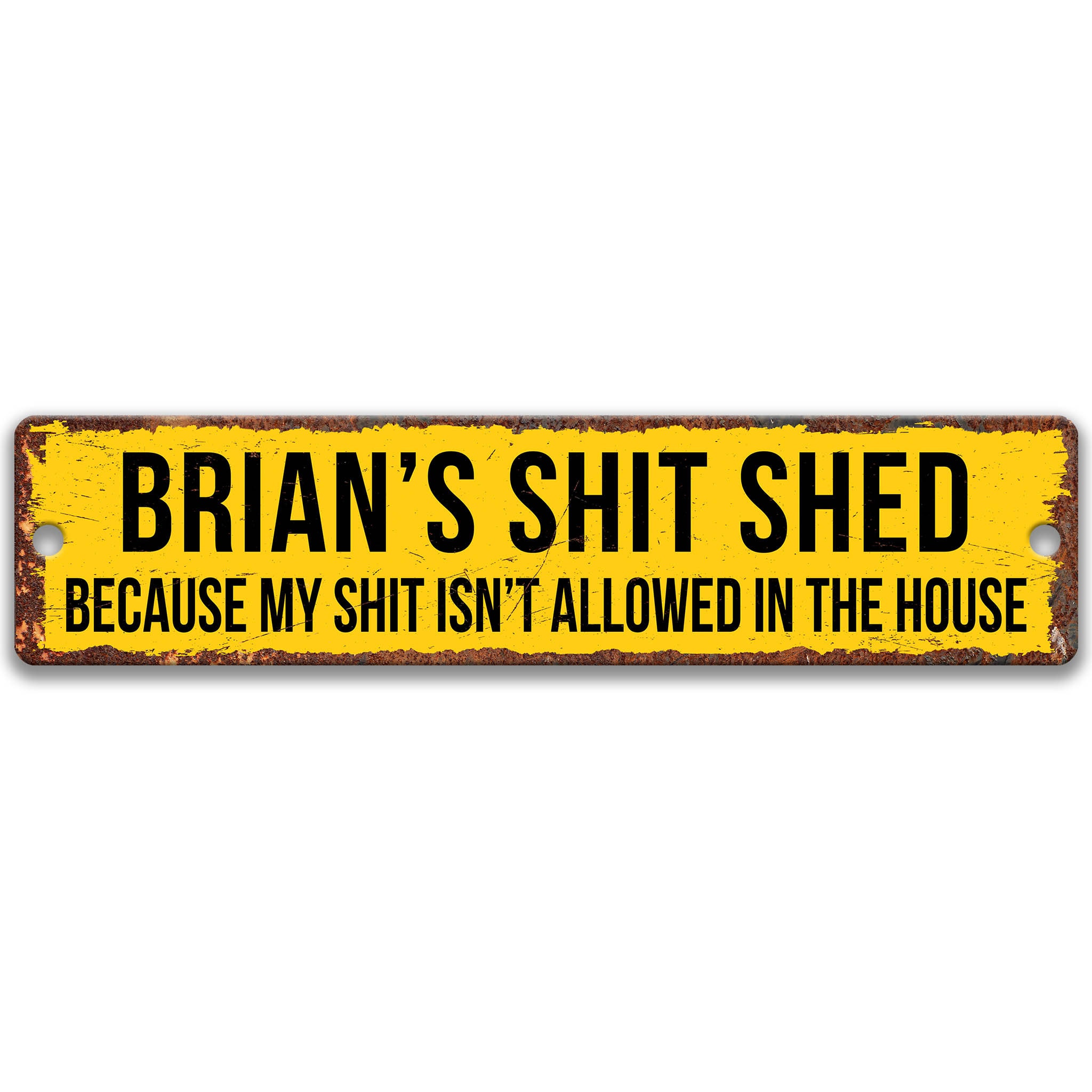 SHE SHED BLVD Vintage Metal Tin Sign - 16x4 Inch, Rustic Street Sign Style, Wall Decor For Home, Cafe, Bar, Garage - View #2