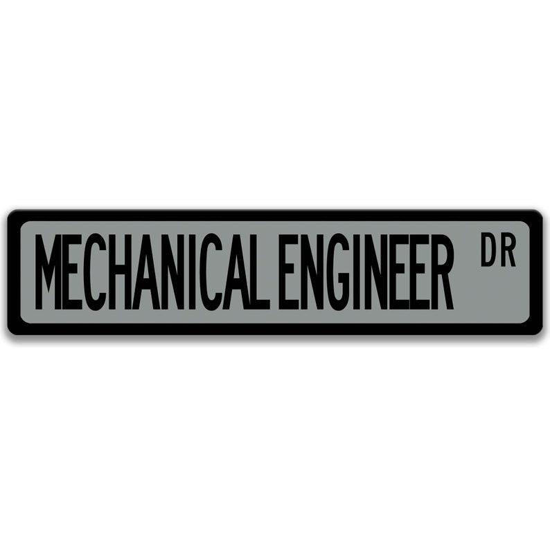 Mechanical Engineer Sign, Engineer Gift, Mechanical Engineer Gift, Engineer Decor, Engineer Graduation Gift Q-SSO016 Gray Background