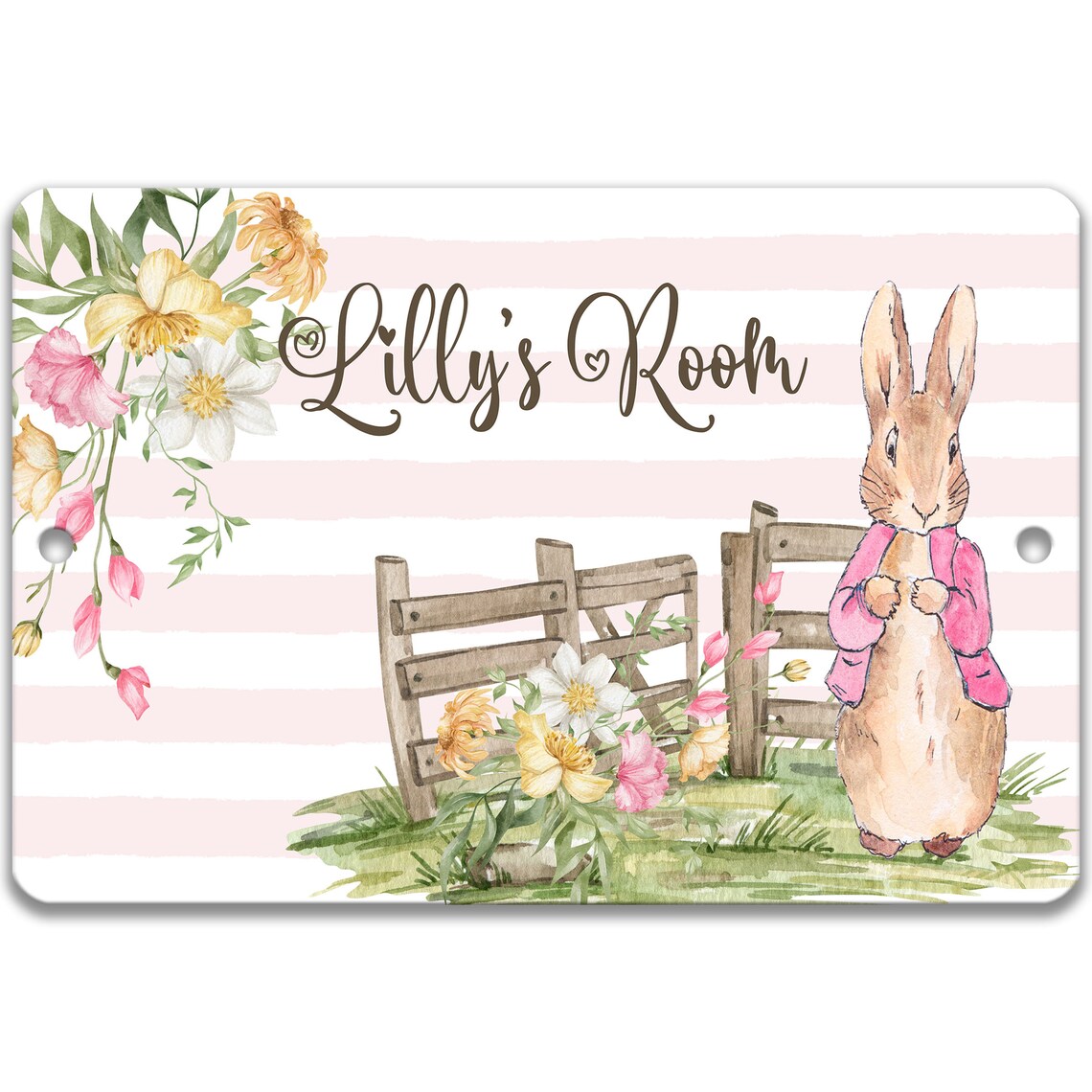 Peter Rabbit Sign Personalized Door Sign for Kids Nursery | Etsy
