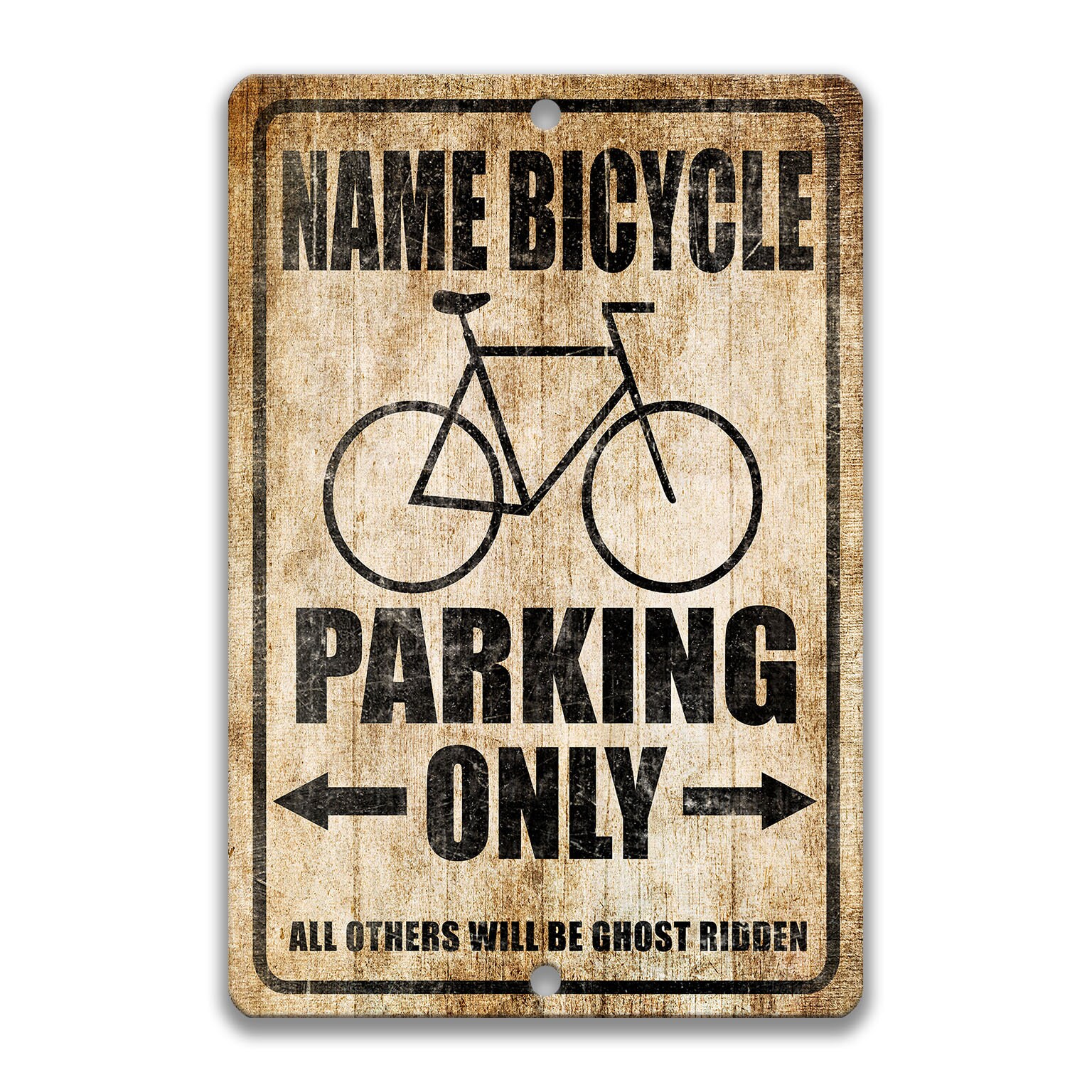 Bicycle Parking Sign, Funny Biker Gift, Bike Sign, Bicycle Decor ...