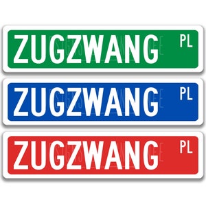 Sinal Zugzwang, sinal de xadrez, sinal de equipe de xadrez, presente para amantes de xadrez, presente para jogador de xadrez, decoração de sala de jogos, decoração de sala de xadrez, presente de jogo de xadrez S-SSG009
