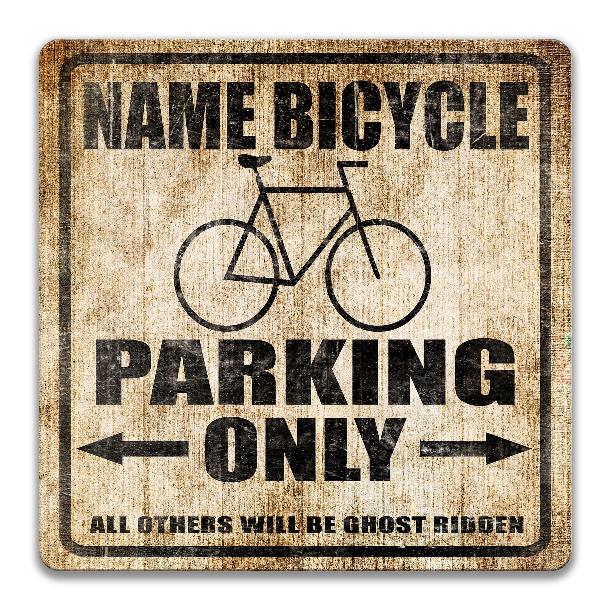 Bicycle Parking Sign, Funny Biker Gift, Bike Sign, Bicycle Decor ...