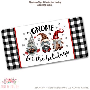 Gnome Gift, Gnome Sign, Christmas Gnome Wreath Garden Gnome Decor Scandinavian Gnome Wreath Sign Christmas Wreath Sign Holiday Wreath SHO218