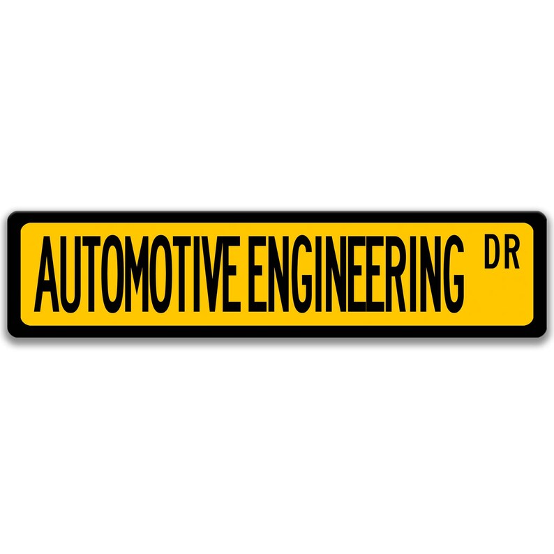 Automotive Engineer Sign, Engineer Gift, Automotive Engineer Gift, Engineer Decor, Engineer Graduation Gift Q-SSO018 Yellow Background