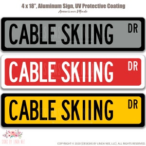 Cable Skiing, Water Cable Skiing Sign, Lake House Sign, Lake House Decor, Water Skiing Gift, Lake Ski Sign, Lake Decor, Water Sports OCC89