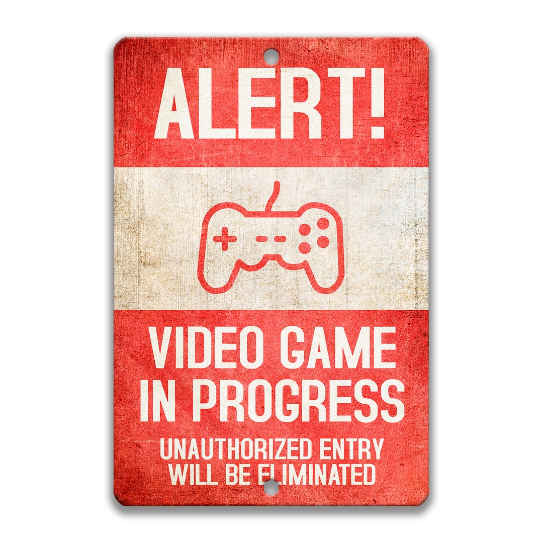 Gamer Sign Kids Room Sign Funny Video Game Sign Game Room Sign Man Cave ...