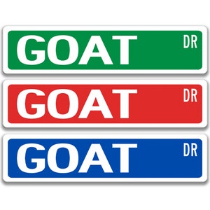 Goat Sign, Goat Decor, Goat Gift, Goat Lover Gift, Custom Goat Owner Gift, Metal Goat Sign, Goat, Greatest of all time  8-SSA014