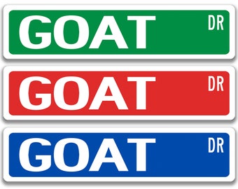 Goat Sign, Goat Decor, Goat Gift, Goat Lover Gift, Custom Goat Owner Gift, Metal Goat Sign, Goat, Greatest of all time  8-SSA014