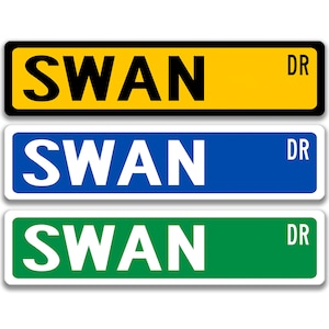 Swan Sign, Swan Decor, Swan Lover Gift Idea, Swan, Custom Swan Owner Gift, Metal Swan Sign, Indoor or Outdoor Metal Sign 8-SSA007