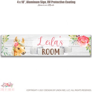 Filles Cheval Chambre Signe Personnalisé Filles Chambre Signe Poney Chambre Décor Nom Personnalisé Décor Fille Nom Signe Enfant Chambre Cheval Plaque B-FRM001