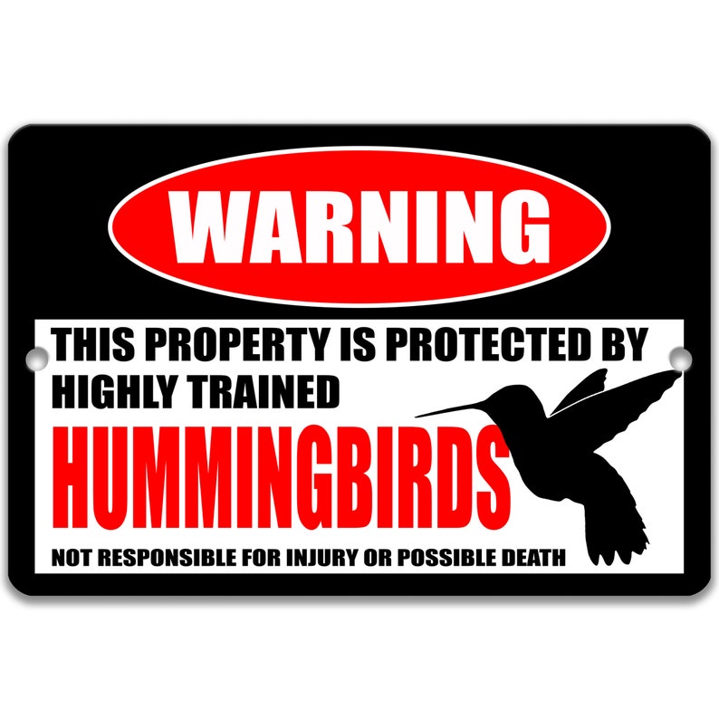 Hummingbird Metal Sign, Bird Watcher Gift, Backyard Bird Watching ...