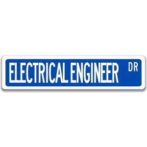 Electrical Engineer Sign, Engineer Gift, Electrical Engineer Gift, Engineer Decor, Engineer Graduation Gift Q-SSO015 Blue Background