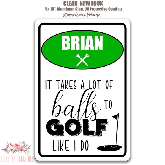 Personalized Golf Sign Gift For Golfer Custom Golf Sign Dad Etsy