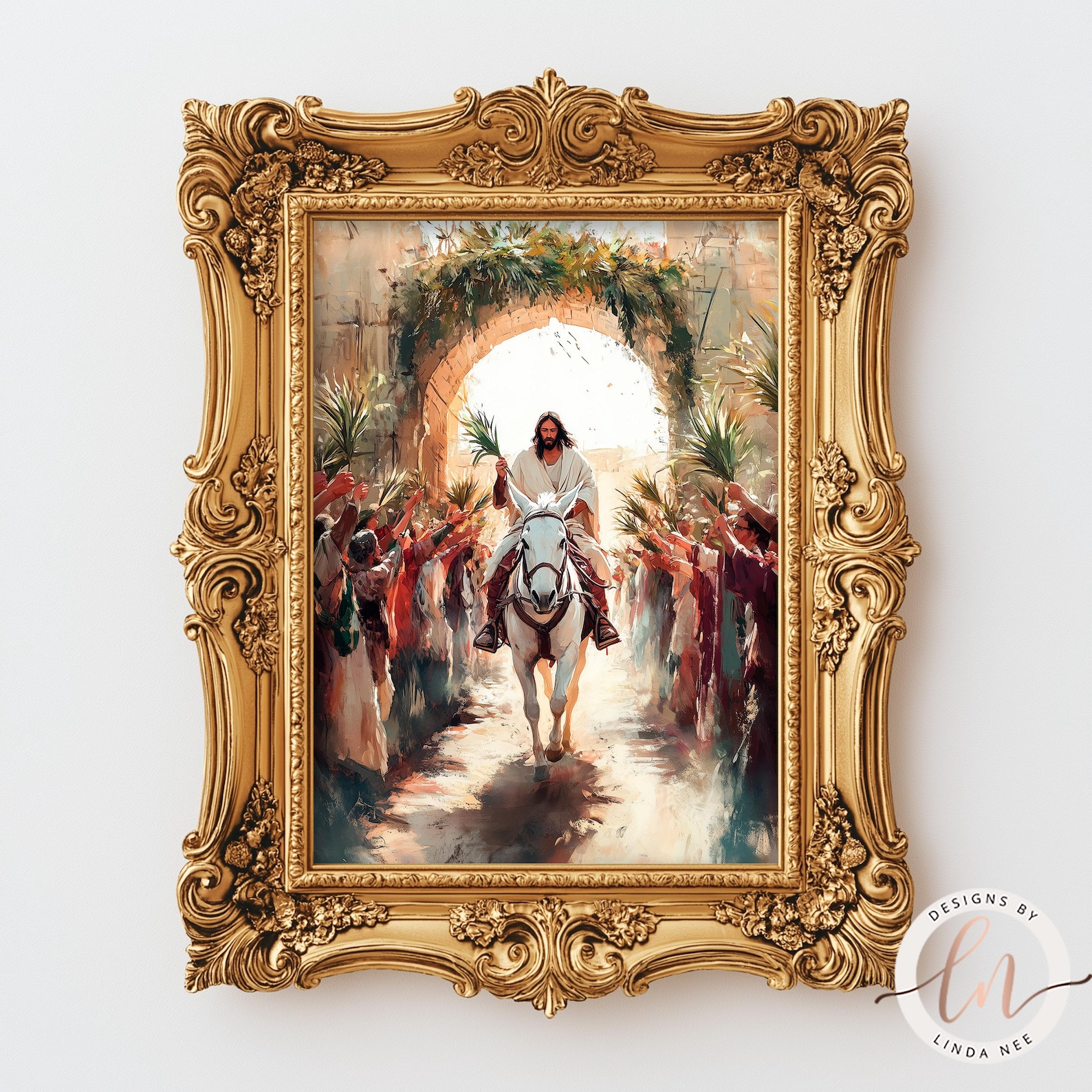 Jesus' Triumphal Entry Into Jerusalem Print, Palm Sunday Wall Art ...