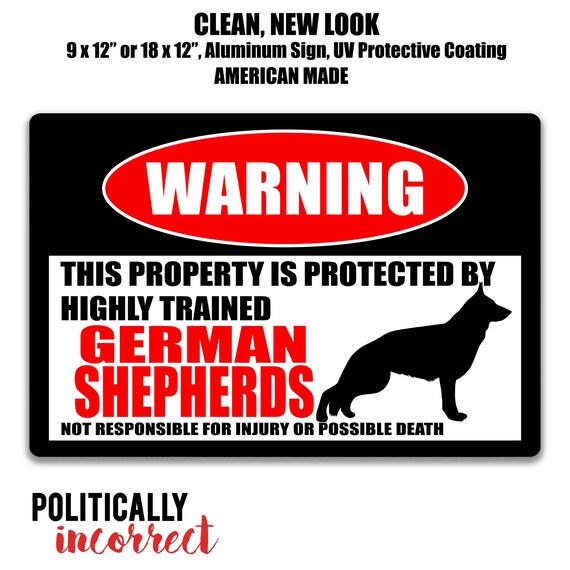 beware of german shepherd sign