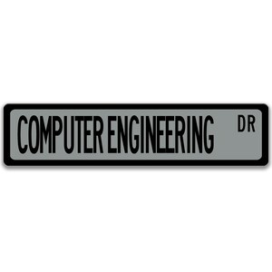 Computer Engineer Sign, Engineer Gift, Computer Engineer Gift, Engineer Decor, Engineer Graduation Gift Q-SSO020 Gray Background
