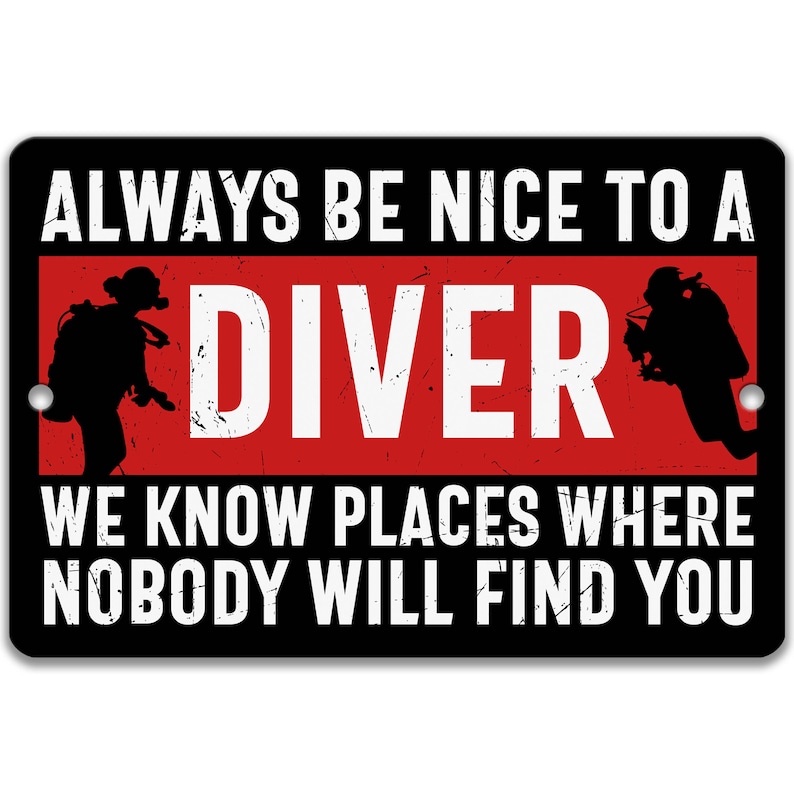 Funny Scuba Diving Sign Humorous Diving Gifts Certified Etsy
