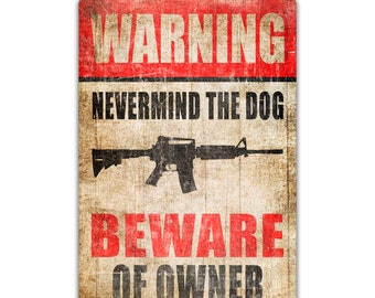 Metall-Warnschild 'Achtung No Trespassing – Beware Of Owner', 30,5x20,3 Cm, Aluminium, Für Garten/Zuhause