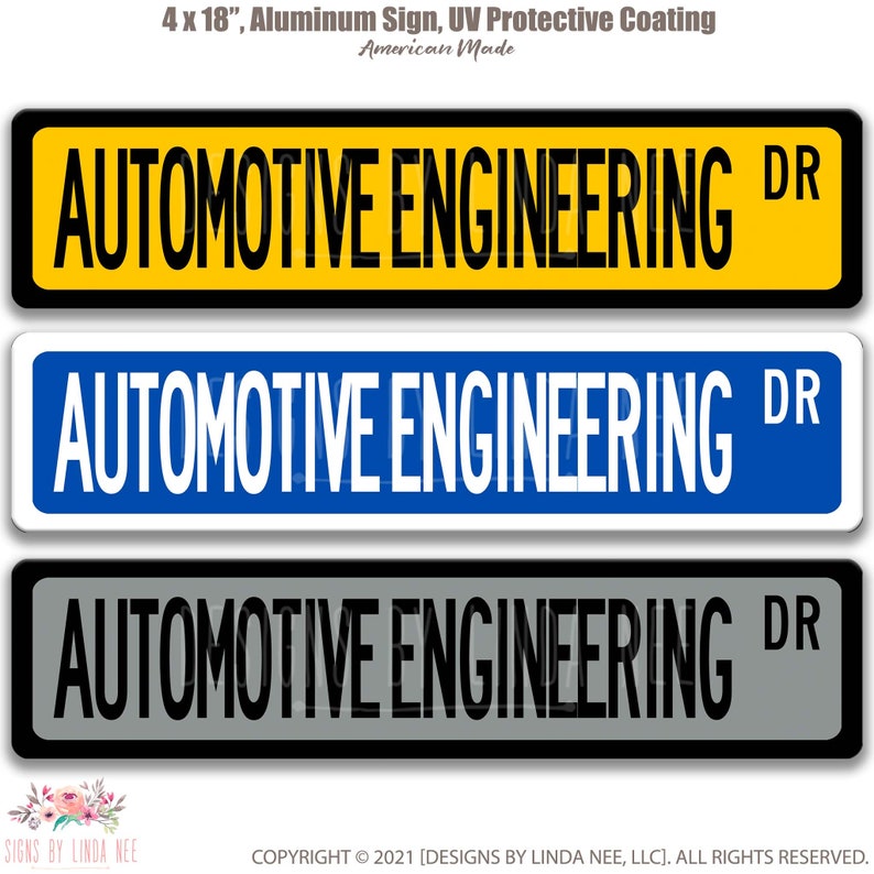 Signe d'ingénieur automobile, cadeau d'ingénieur, cadeau d'ingénieur automobile, décor d'ingénieur, cadeau de graduation d'ingénieur Q-SSO018 image 1