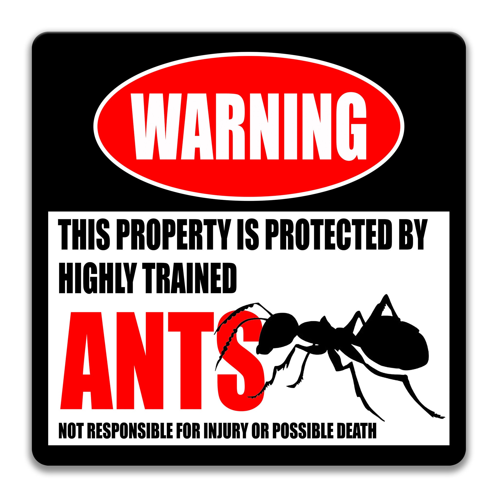 Funny Ants Warning Sign, Ants Decor, Ants Sign, Pest Sign, Insect Lover ...