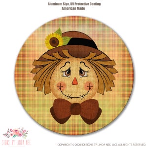 Scarecrow Wreath Sign, Scarecrow Face Sign, Fall Wreath Sign, Fall Home Decor, Autumn Sign, Cute Fall Wall Art, Metal Sign, Crafting SHO296