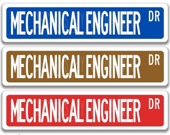Signe d'ingénieur mécanique, cadeau d'ingénieur, cadeau d'ingénieur mécanique, décor d'ingénieur, cadeau de graduation d'ingénieur Q-SSO016