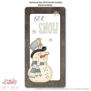 Cartello ghirlanda pupazzo di neve, cartelli pupazzo di neve, cartello Let It Snow, cartello ghirlanda invernale, ghirlanda invernale, decorazioni pupazzo di neve, decorazioni invernali, cartelli natalizi SHO133