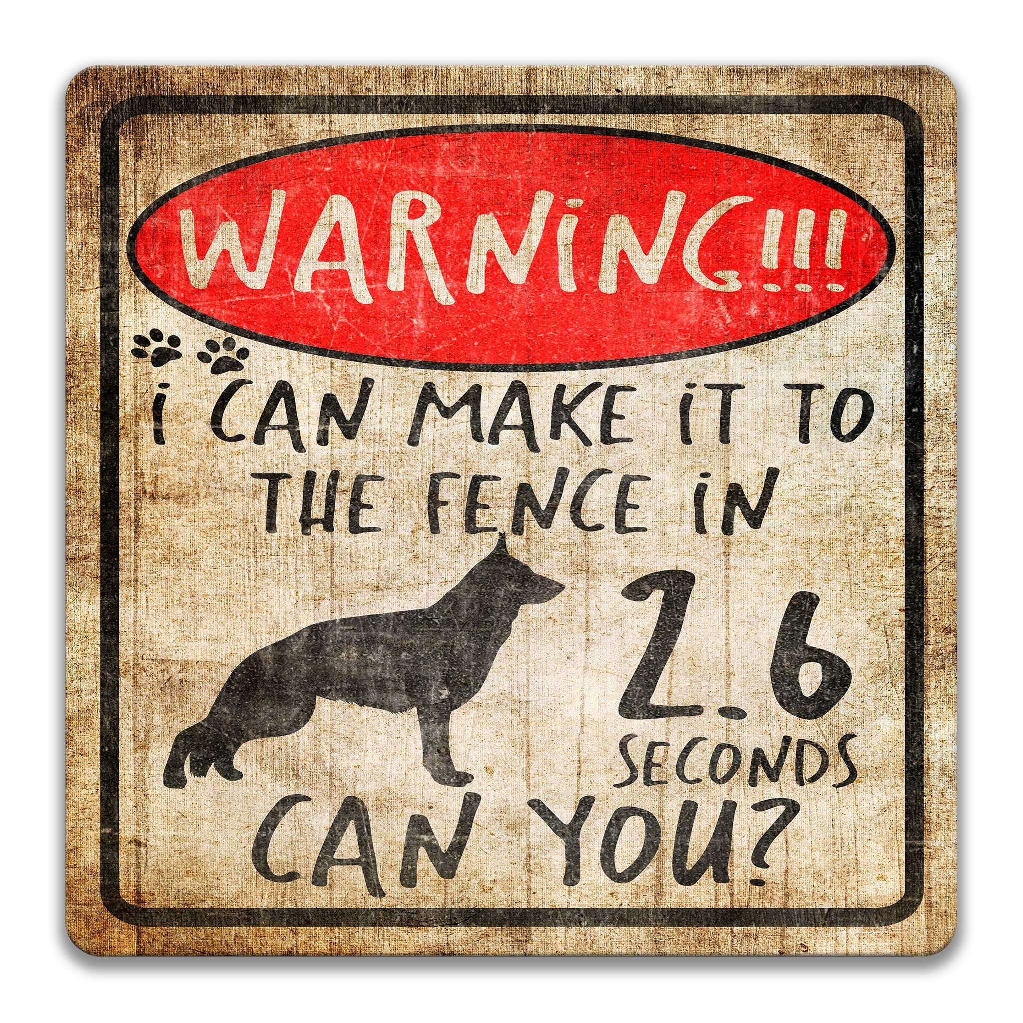 Funny German Shepherd Dog Sign Dog Warning Sign Beware of Dog Sign