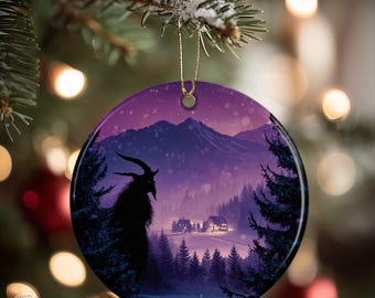 Krampus Ornament, Dark Yule Decoration, Gothic Christmas Tree Decor, Alpine Holiday Gift