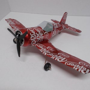 Soda Can Aluminum Handcrafted Airplane (SPRITE ) Corsair