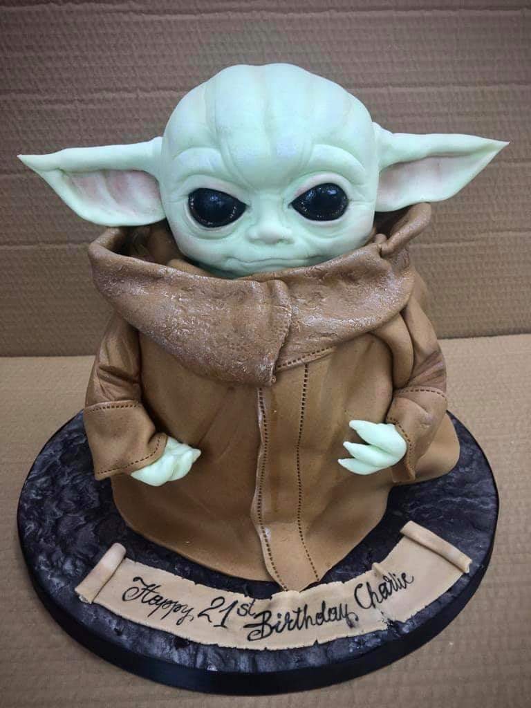 Star Wars Baby Yoda Cake Topper High Quality Custom Topper Etsy