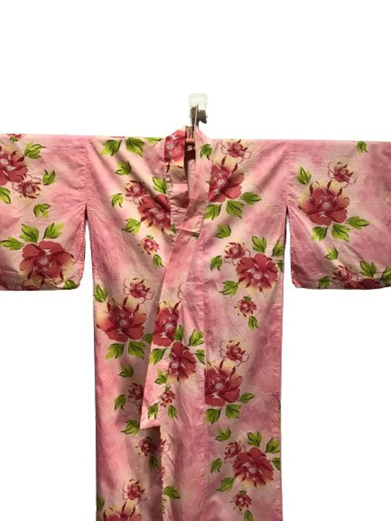 MEGA SALE !! Vintage 70s Yukata Cotton Kimono Jap… - image 3