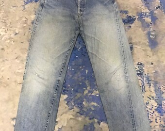 33x28 Selvedge Levis 501 White Oak Cone 
