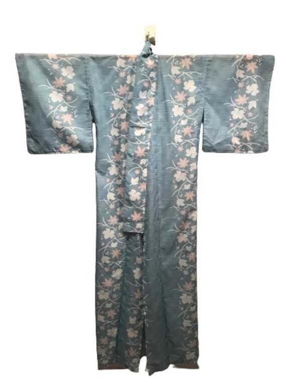 MEGA SALE !! Vintage 70s Yukata Kimono Transparen… - image 1