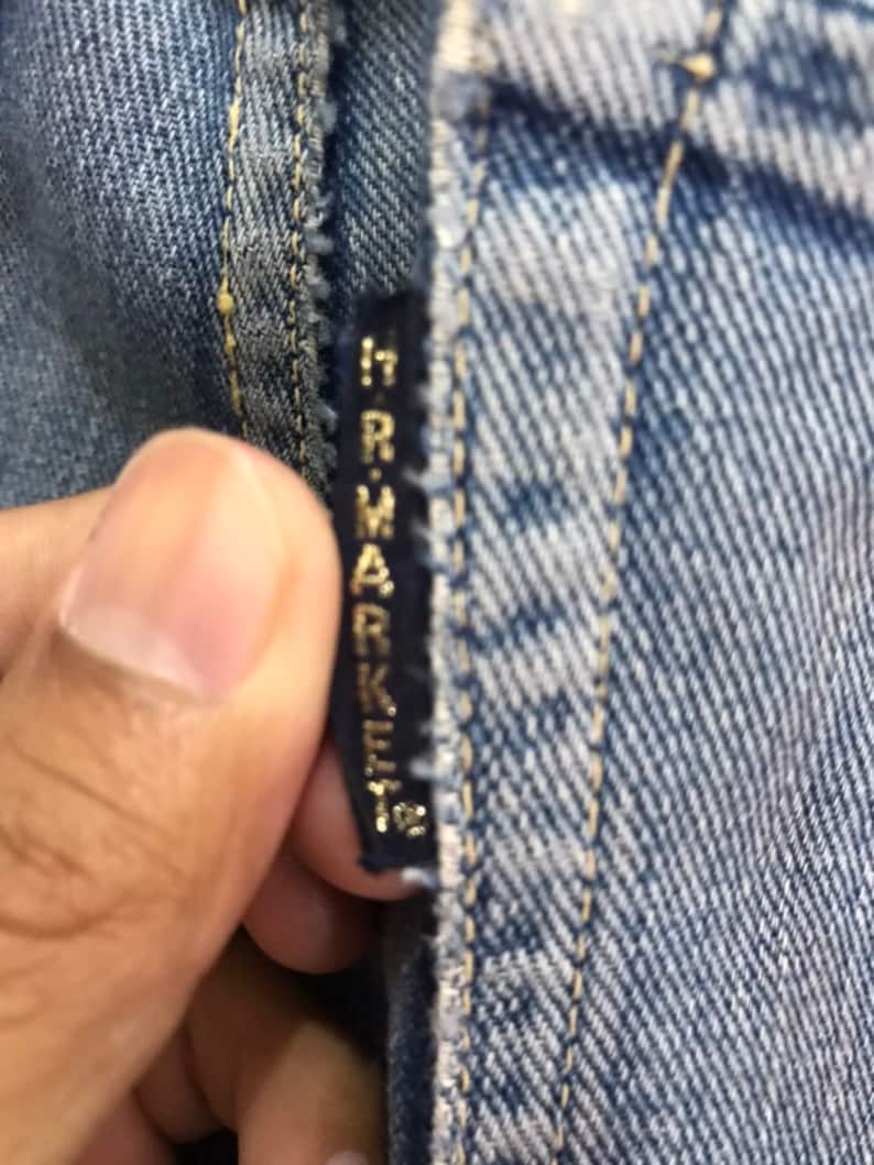 MEGA SALE ! H.R Market Denim Jeans Selvedge Distressed Design Japanese Brand