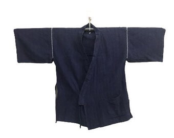 MEGA SALE !! Vintage 70s Jinbei Kimono Japanese Traditional Wear Blue Indigo Style Nicely Faded Colour