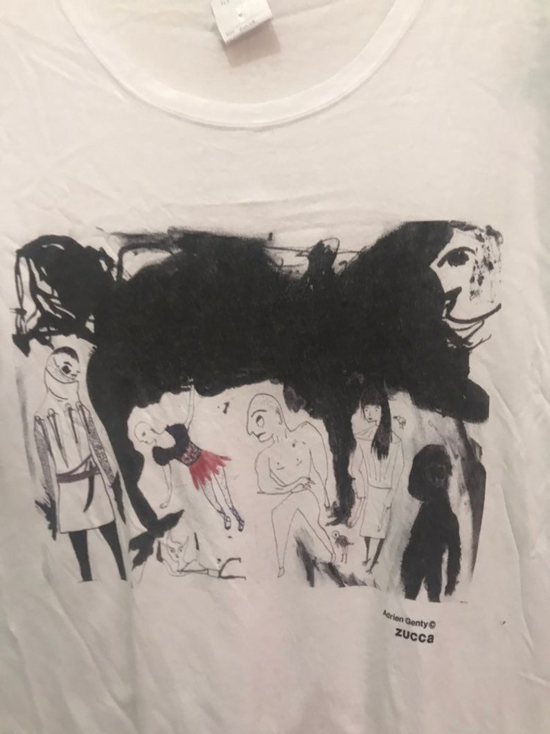 MEGA SALE ! Cabane De Zucca x Adrien Genty Sleeveless Tshirt Pop Art Design Rare Design Nice Print Designer Brand