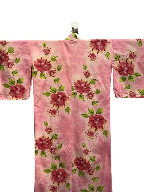 MEGA SALE !! Vintage 70s Yukata Cotton Kimono Jap… - image 4